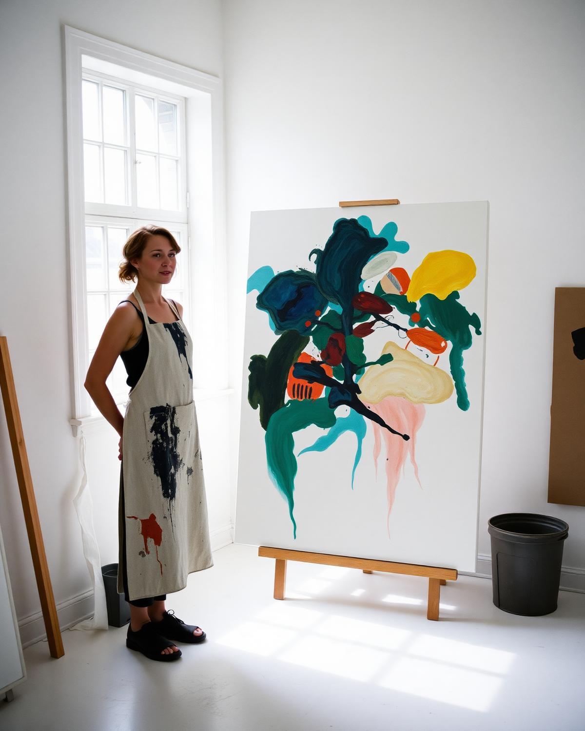 Eileen Nicholls in her studio